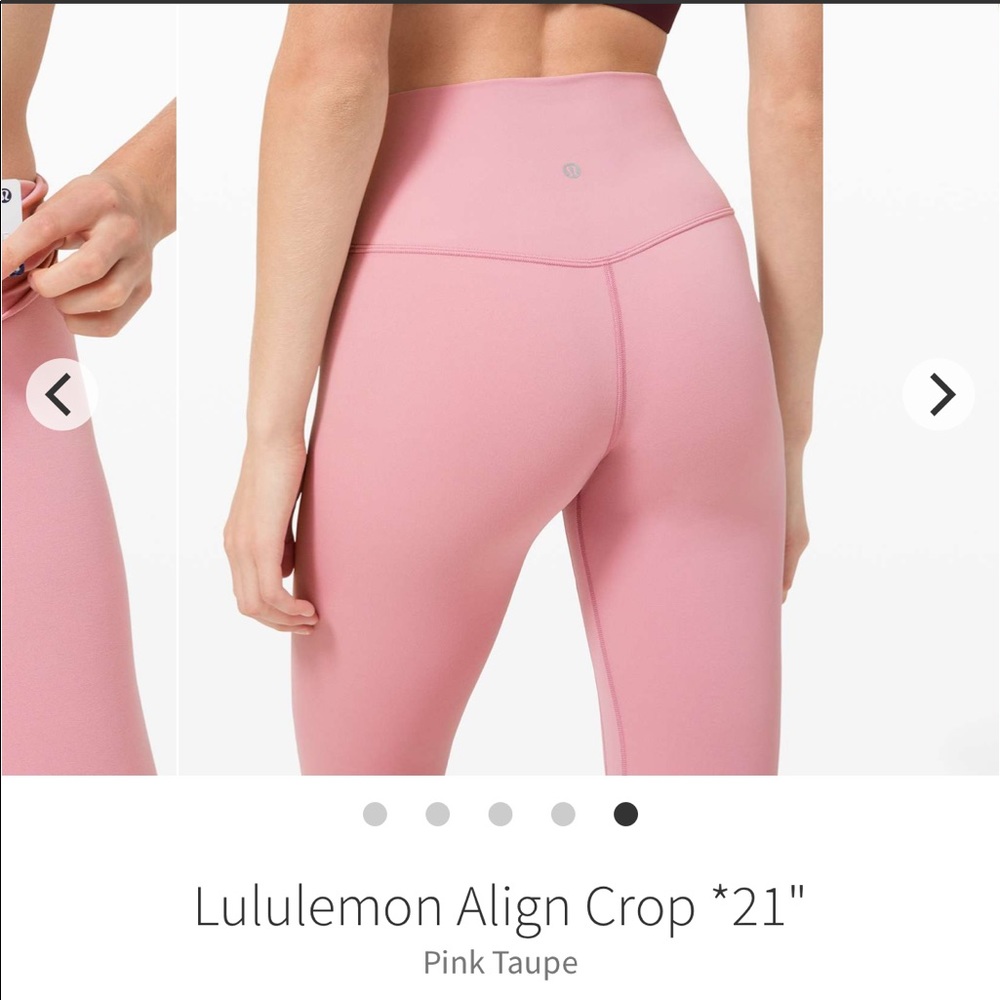 Pink Taupe Hi-Rise Align Lululemon 21” Pant Size 6